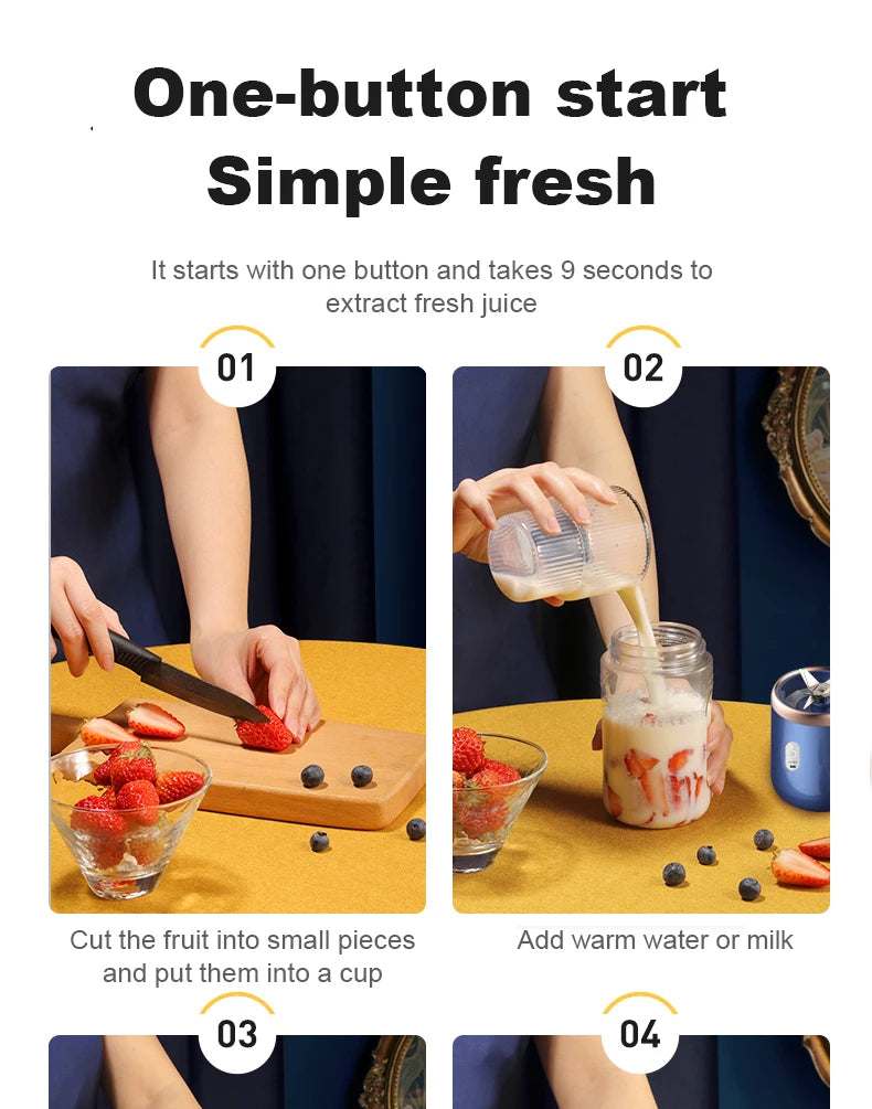 6 Blade Portable Juicer